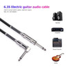6.35mm Male to 90° Elbow Plug Male Up Down Angle Plug Cable Audio Jack Cord For Bass Drums Guitar 6.5mm Instruments
