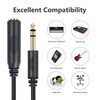 6.35mm 1/4" TRS Headphone Extension Cable Male to Female Stereo Audio Cord 3M 6M