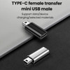 Mini USB 2.0 Male to USB Type-C (USB-C) Female Converter Adapter Connector For Data Sync Power Supply Charger