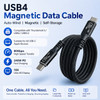 Thunderbolt 5 USB-C Cable 80Gbps 240W PD 16K Ultra HD Magnetic Retractable Cord