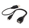 Micro USB OTG Adapter Cable With USB (Type-A) Power Supply Plug For Mobile Phone Tablet Amazon Firestick TV