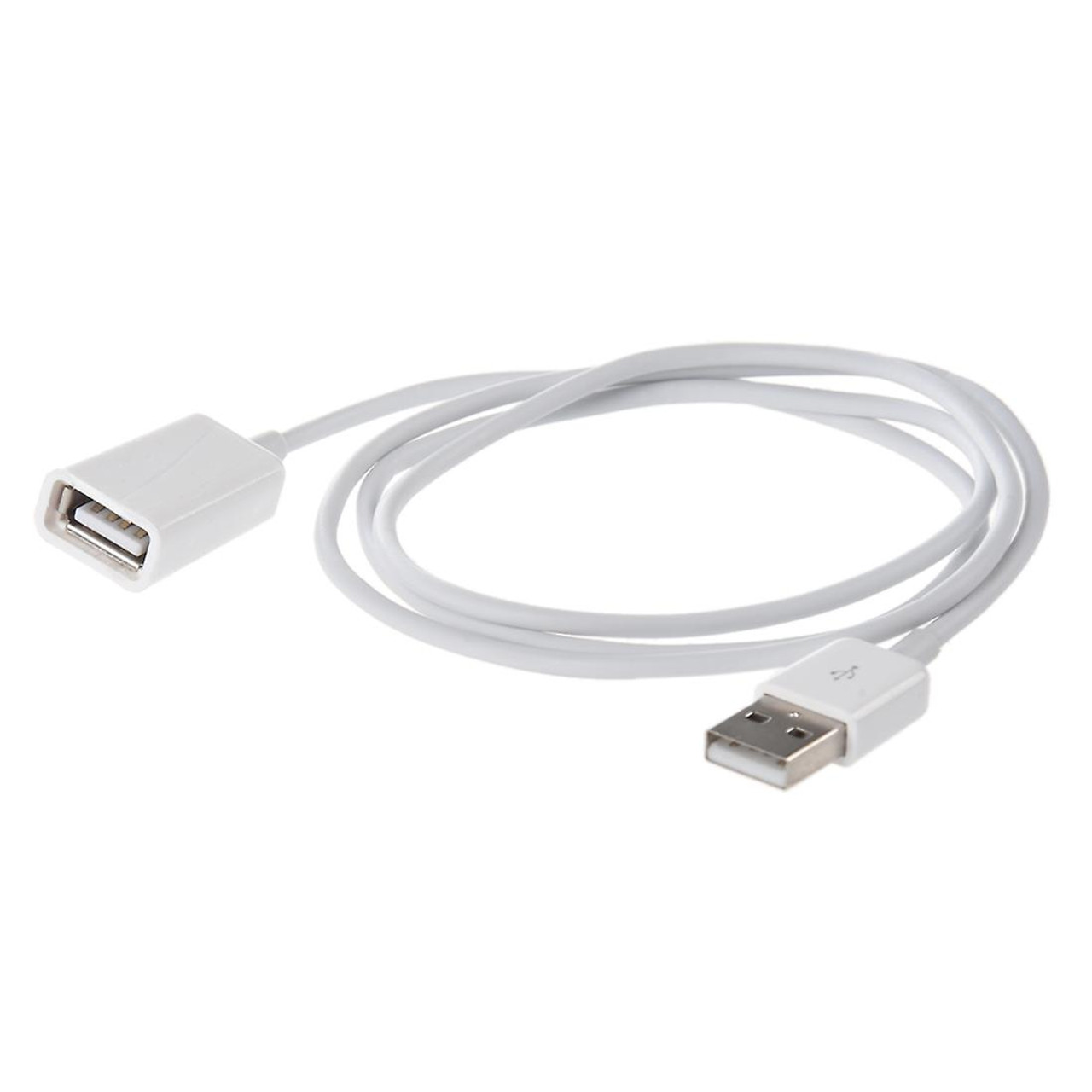 USB 2.0 Extension Cable USB Type-A Male to Female High Speed Cord Copper Core White For PC Laptop Notebook