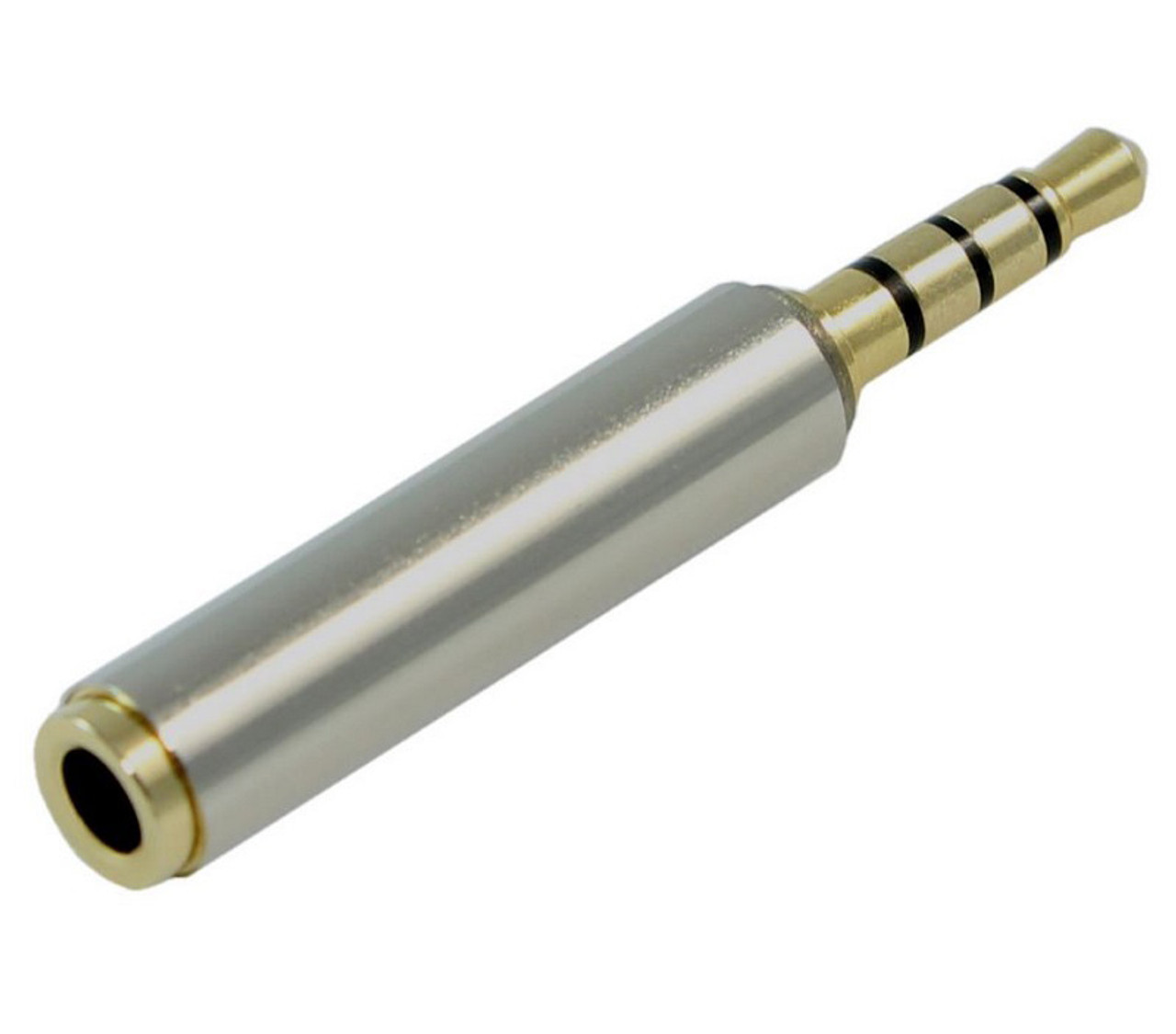 3.5mm Male to Female Extender Stereo Audio Connector 4-Pole TRRS Metal Socket Plug Supports Micrphone Headphone Gold Plated