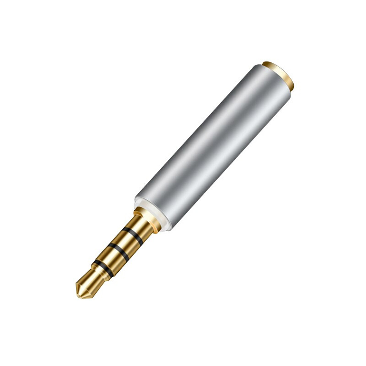 3.5mm Male to Female Extender Stereo Audio Connector 4-Pole TRRS Metal Socket Plug Supports Micrphone Headphone Gold Plated