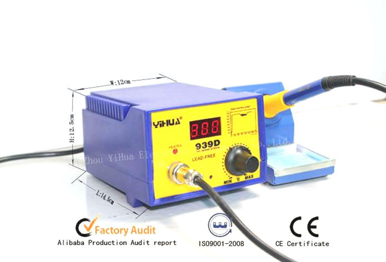 YIHUA Original Digital Soldering Station SMD Rework Solder Iron YH-939D AU 939D