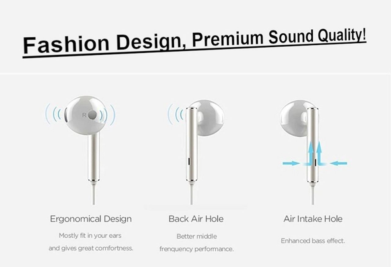 3.5mm Earphone AM-115 Stereo In-ear Headset w/ Remote Control Microphone For Huawei Mate20 Pro Mate 10 9 8 Pro P9 Plus P9 P10 Plus P10 P20 P30