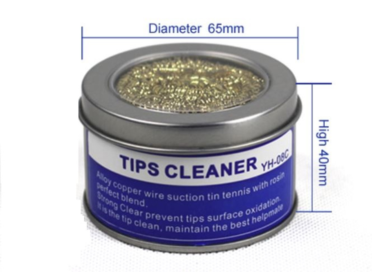 Soldering Iron Tip Cleaner Solder Metal Clean Tool Copper Wire Sponge Set Box Ball With Rosin Inside