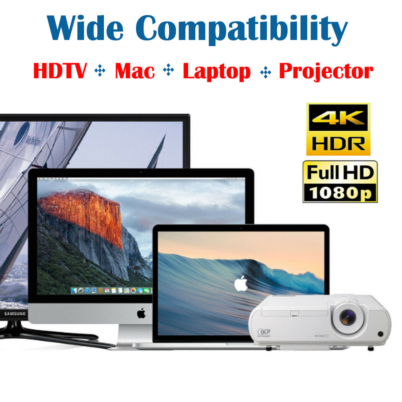 Premium Mini Displayport Male to DisplayPort Male Adapter Cable Display AV Converter Cord 1.8M