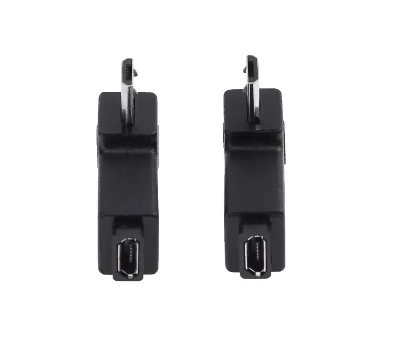 2pcs Micro USB Male to Female Extender Left Right Angled Plug Elbow Connection Adapter Connector