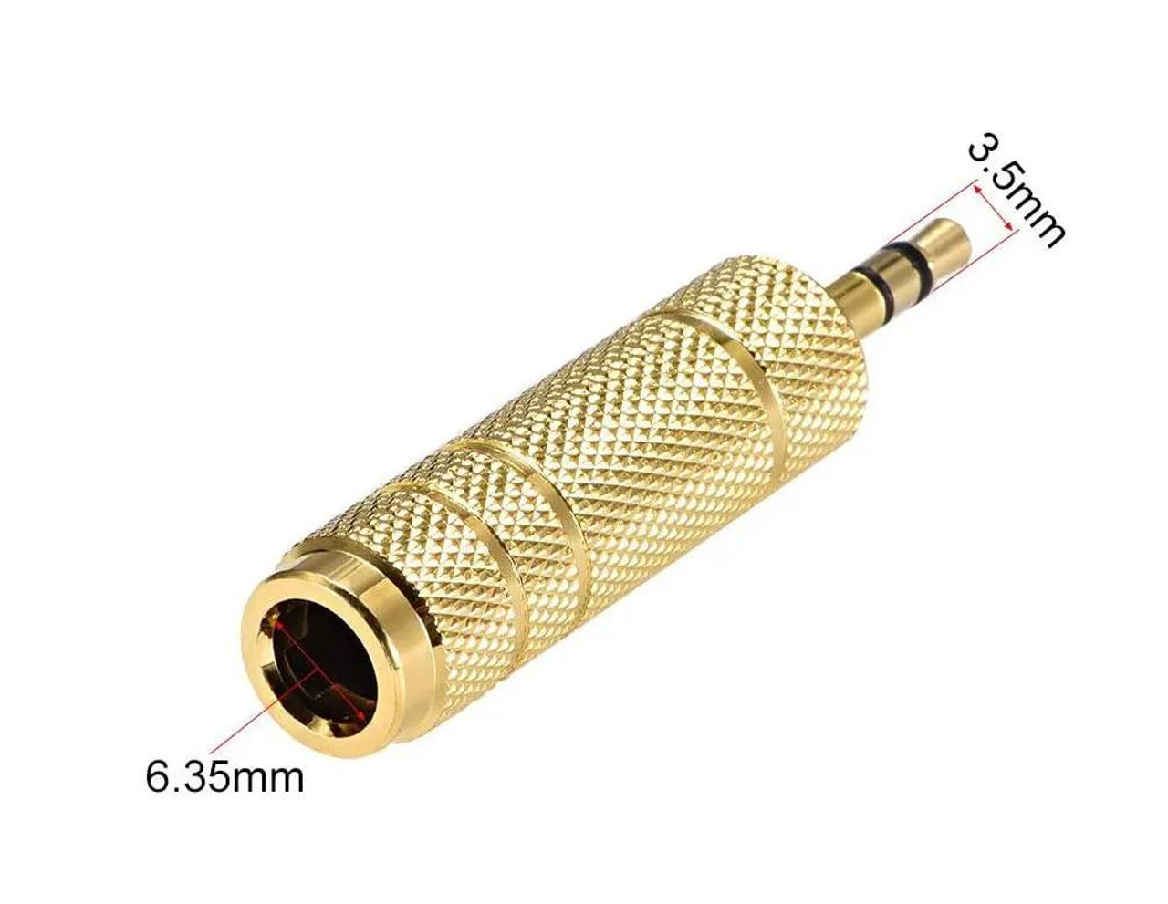 3.5mm Male to 6.35mm Female Stereo Audio Jack Plug Converter HiFi Mic Connector