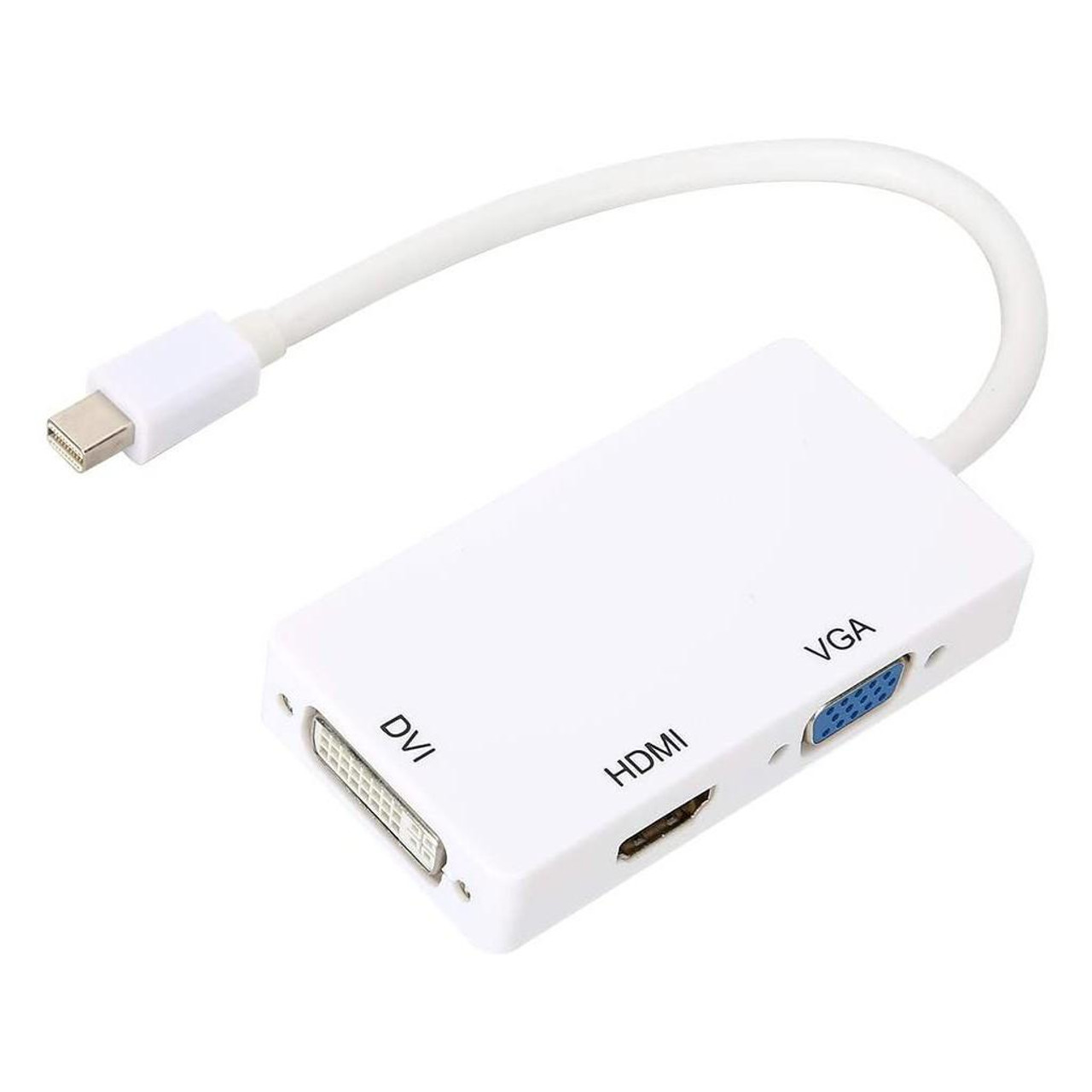 Mini Displayport Thunderbolt to VGA HDMI DVI Converter 3in1 Adapter 4K UltraHD 1080P HD