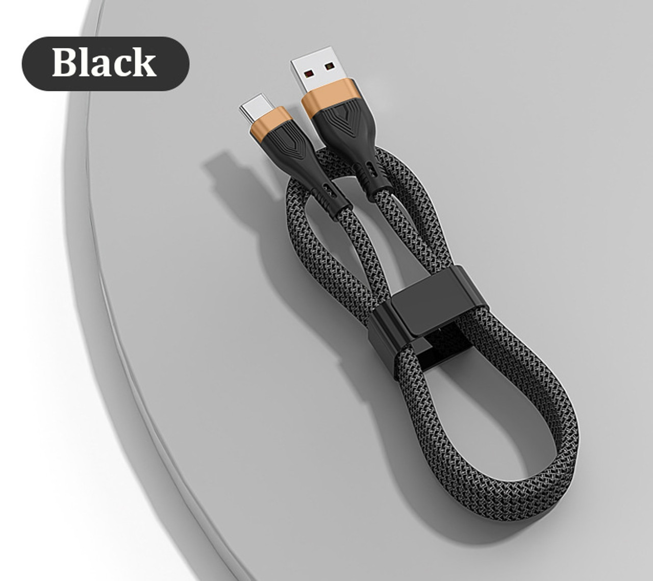 Braided USB Type-C Adapter Cable USB-C Charger Cord 6A 120W Fast Charging