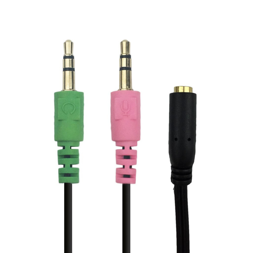 Gold Plated Earphone Mic Stereo Audio Y 