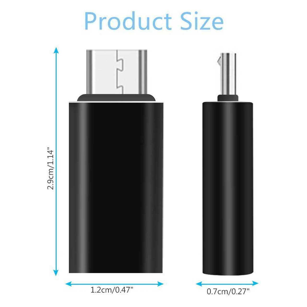 USB Type-C (USB-C) Female to Micro USB Male Converter Data Sync Power Supply Charger Connectgor For Digital Camera Mobile Phone Tablet GPS