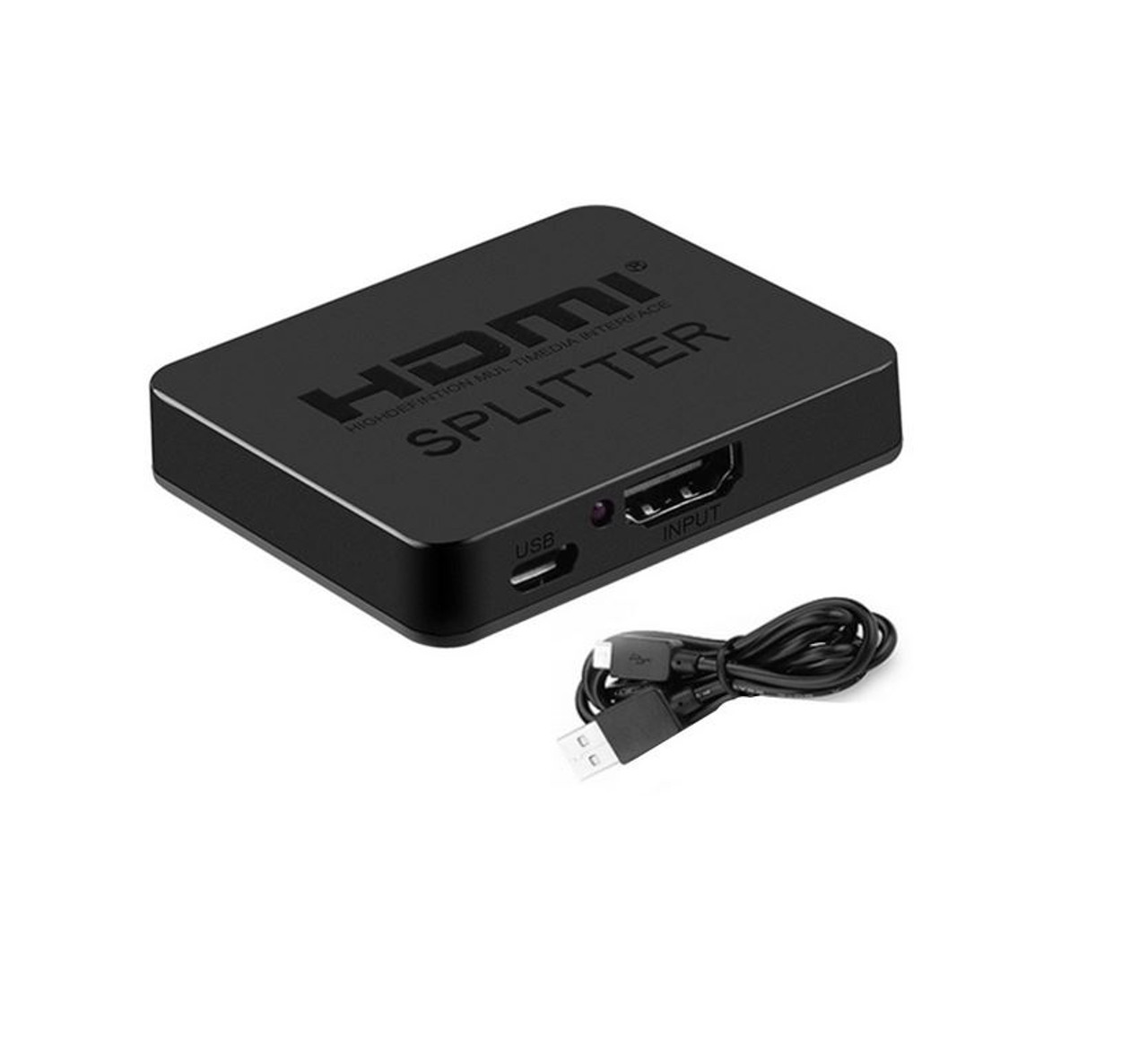 HDMI v2.0 Splitter 1 In 2 Out With External Power Supply USB Plug 4K 60Hz UltraHD UHD 3D Supports HDCP 1.4 For PS3 PS4 Blu-Ray STB XBox DVD