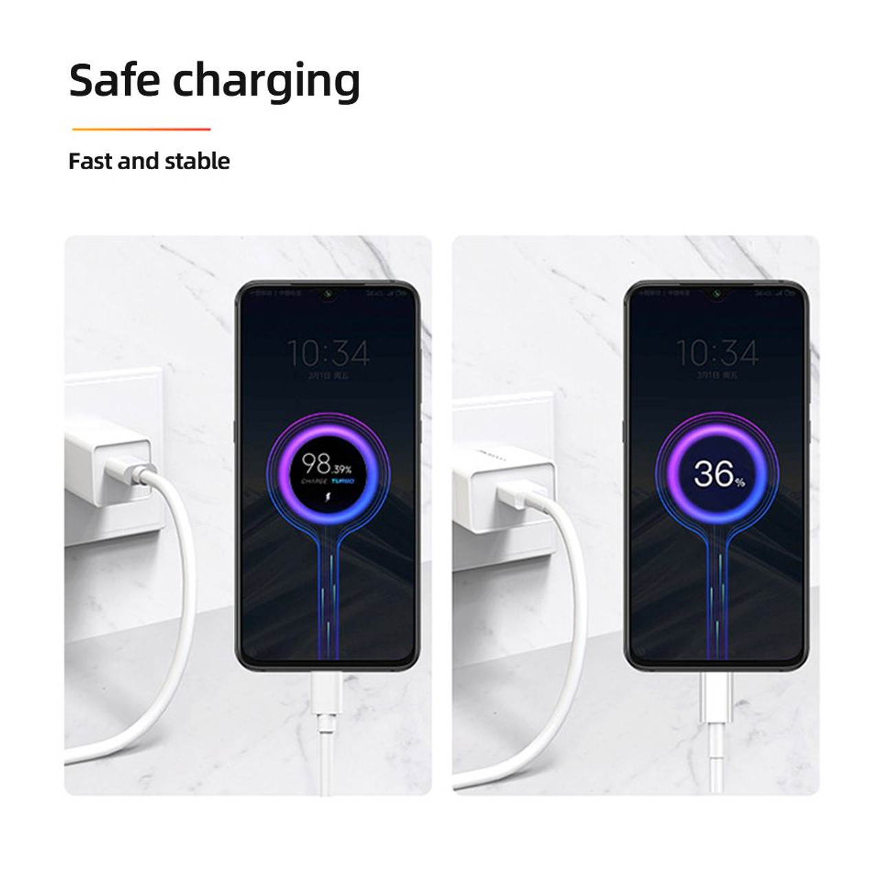 Premium USB Type-C (USB-C) Adapter Cable 6A Fast Charging Data Sync Power Supply Charger Adapter Cord