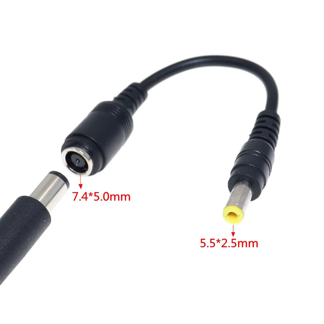 7.4x5.0mm Female to 5.5x2.5mm Male Converter Cable 5.5x2.1mm DC Power Adapter Cord 7.4x5.0mm Female to 5.5x2.5mm Male Converter Cable 5.5x2.1mm DC Power Adapter Cord