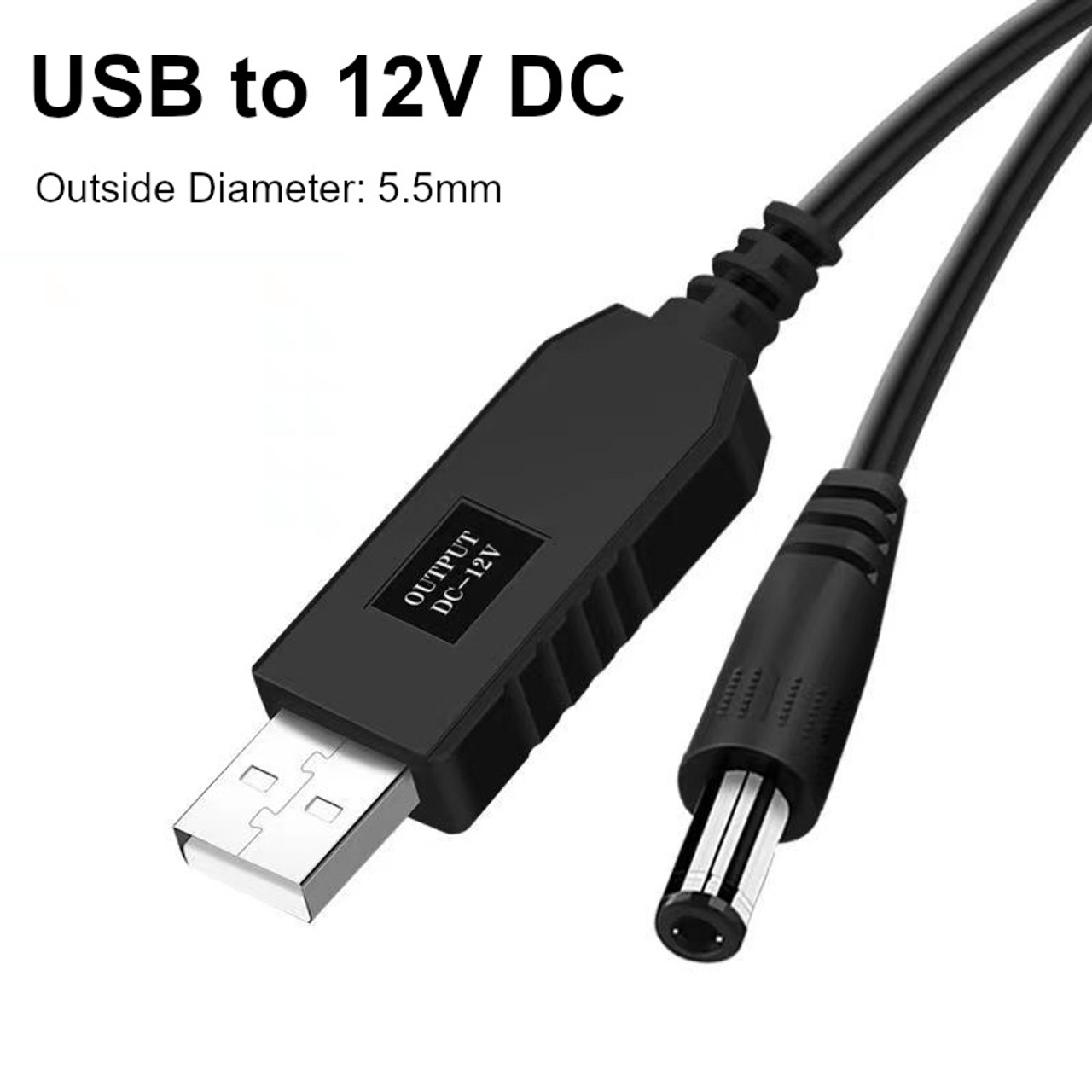 USB to DC 9V 12V 5.5*2.1mm Boost Step up Converter Adapter Cable For Router Cord USB to DC 9V 12V 5.5*2.1mm Boost Step up Converter Adapter Cable For Router Cord
