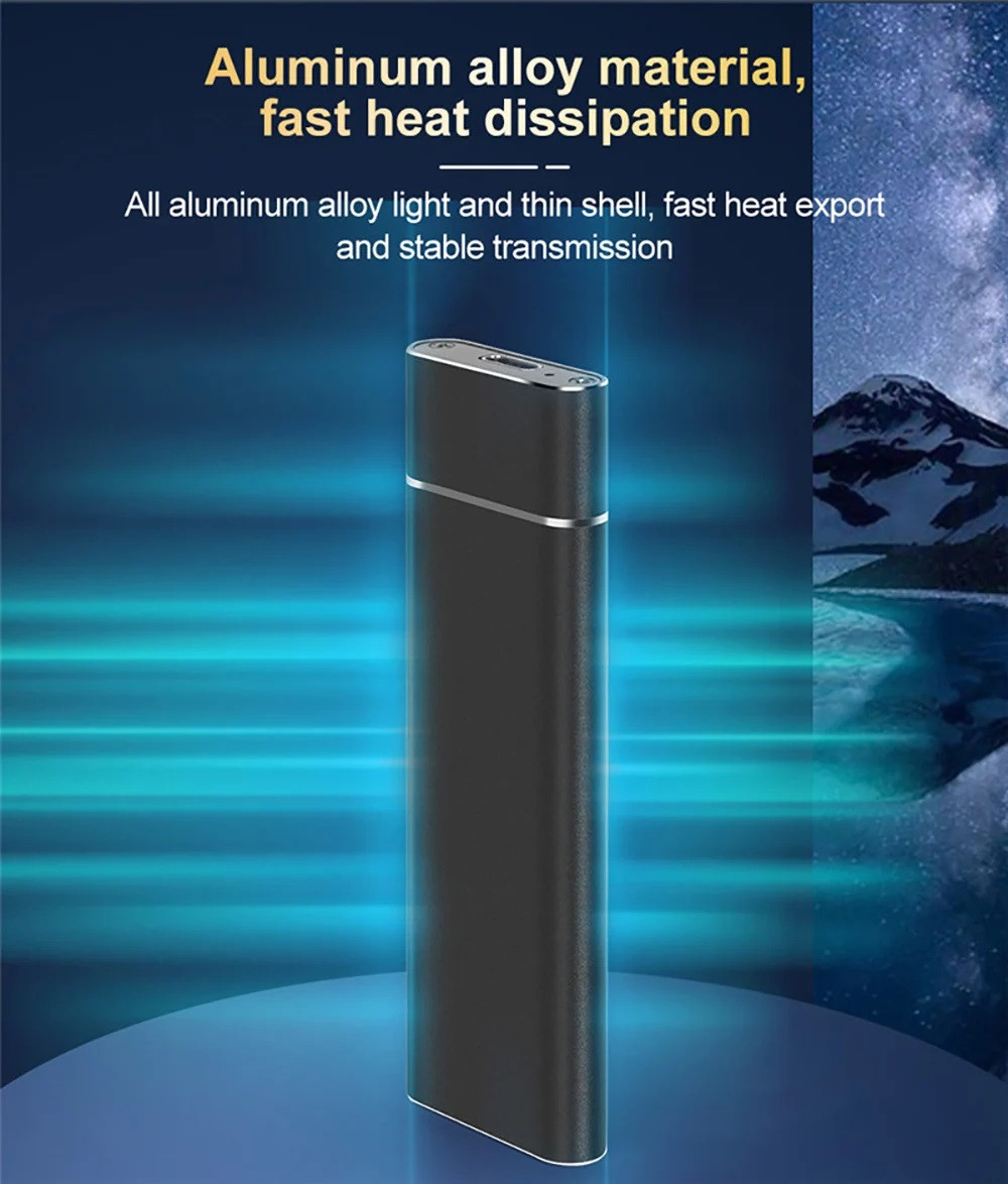 M2 SSD Case M.2 NVMe SATA Enclosure Adapter 10Gbps USB 3.2 Type-C Dual Protocol Black Silver