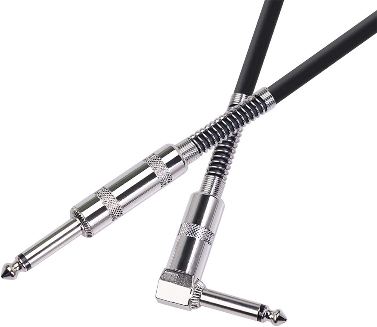 6.35mm Male to 90° Elbow Plug Male Up Down Angle Plug Cable Audio Jack Cord For Bass Drums Guitar 6.5mm Instruments