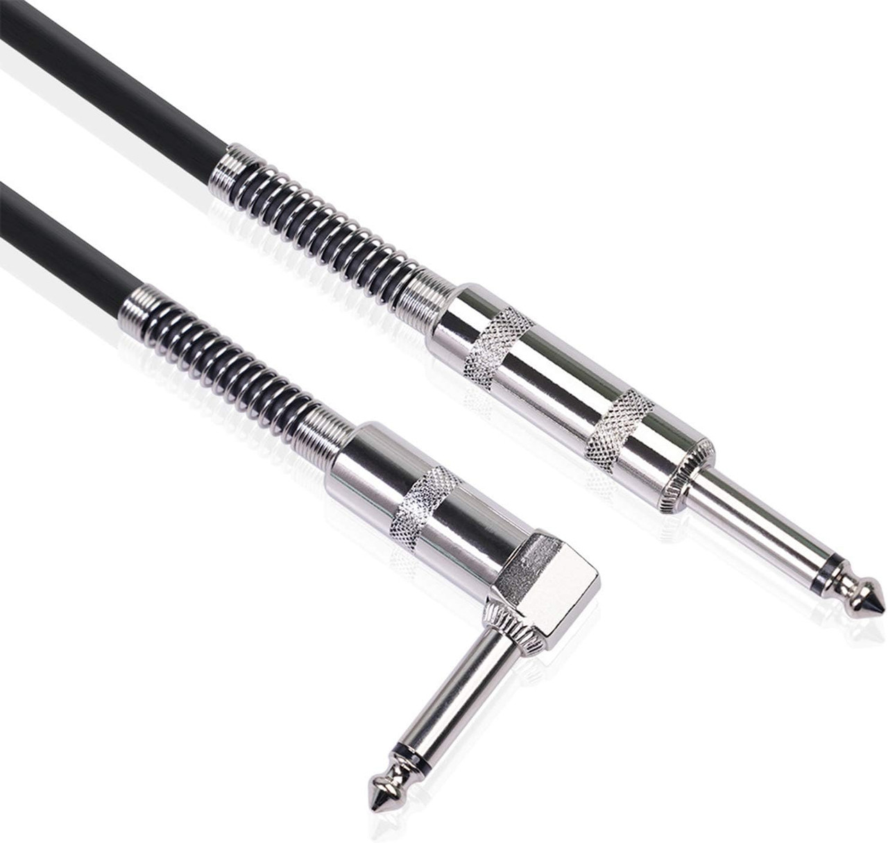 6.35mm Male to 90° Elbow Plug Male Up Down Angle Plug Cable Audio Jack Cord For Bass Drums Guitar 6.5mm Instruments