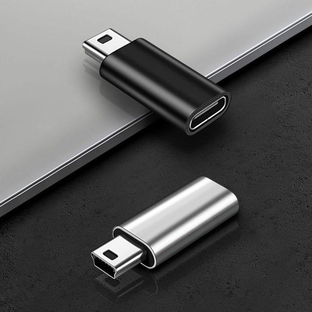 Mini USB 2.0 Male to USB Type-C (USB-C) Female Converter Adapter Connector For Data Sync Power Supply Charger