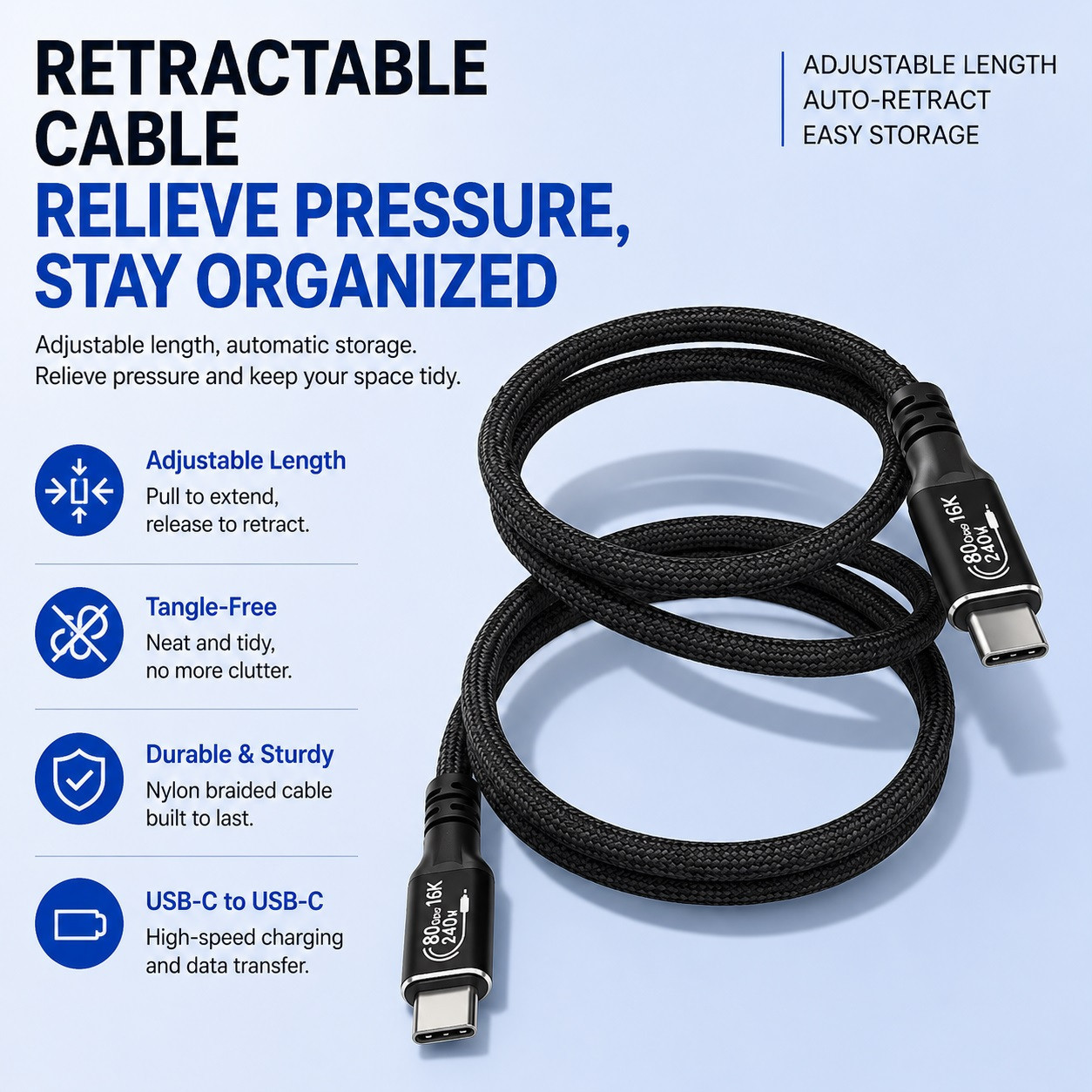 Item photo. Show listing details page. Listing USB4 USB-C Magnetic Retractable Cable 80Gbps 240W PD 16K Fast Charge Data Sync USB4 USB-C Magnetic Retractable Cable 80Gbps 240W PD 16K Fast Charge Data Sync