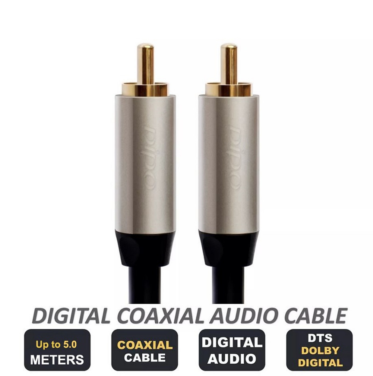 Single RCA Male to Male Cable SPDIF 5.1 Coaxial Digital Cord Gold Plated Audio Video 5M 3M 2M Ultra Premium For DVD Player TV-Box TV Amplifier