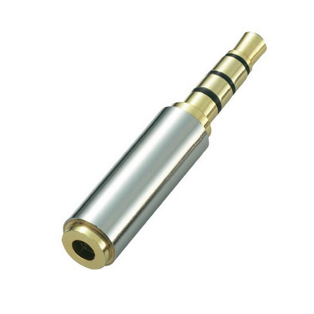 3.5mm Male to 2.5mm Female 4-Pole Stereo Audio Connector Metal Jack Adapter Supports Mic Gold Plated