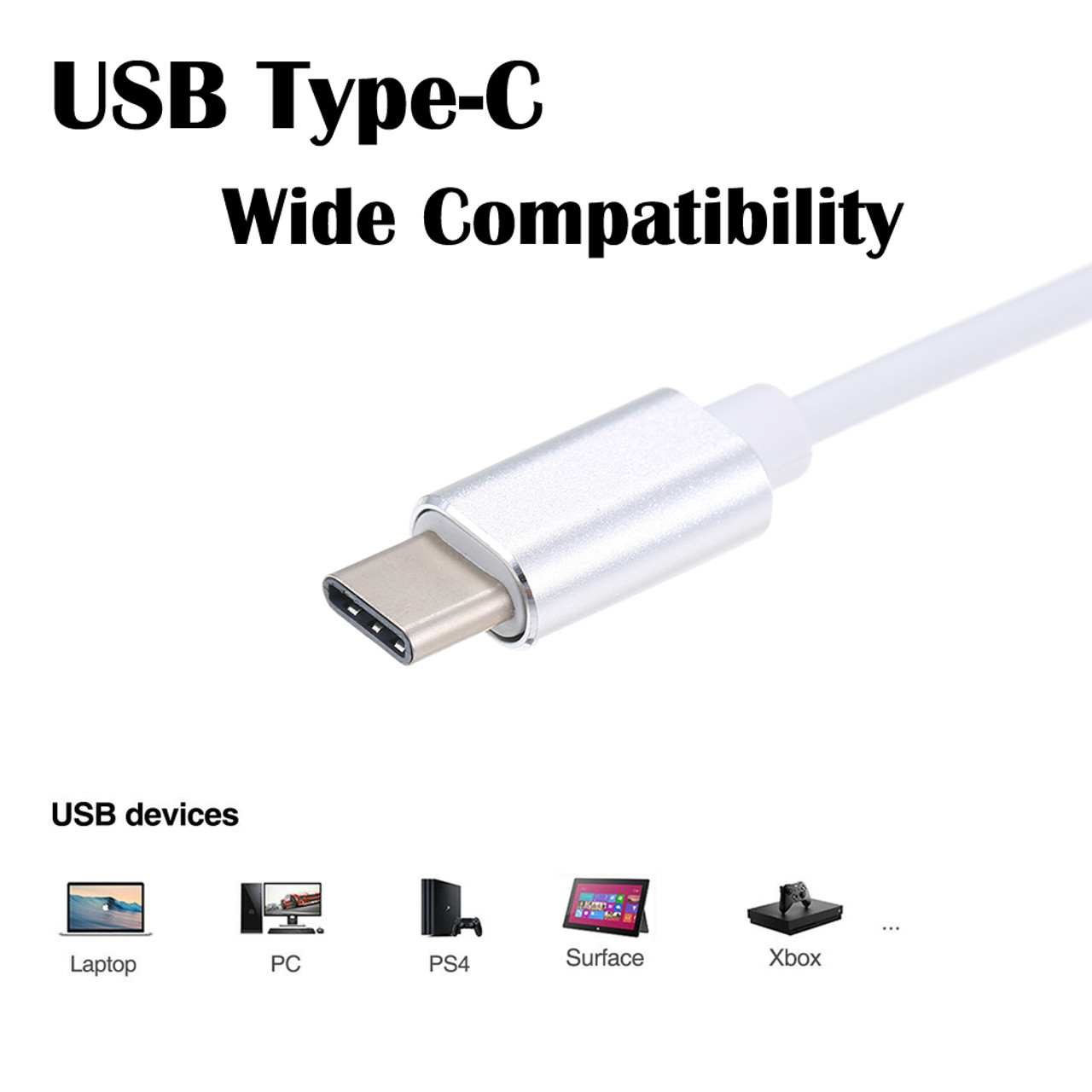USB Type-C External Sound Card 7.1 Stereo Audio Mic Adapter For Macbook Pro Air USB-C Soundcard
