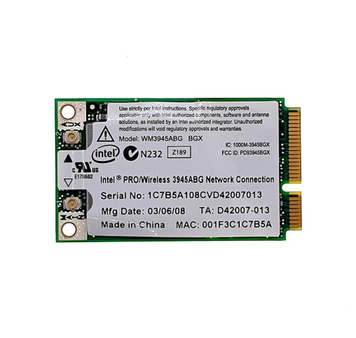 Wireless Network Card Mini PCI-E WiFi 802.11 Adapter WM3945ABG For HP/Compaq 940/945/960/965 Motherboard Laptop Notebook