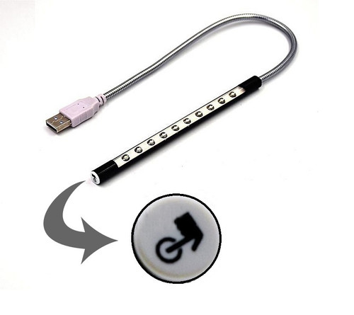 Flexible Touch Switch USB Light Lamp 10 LED For Notebook Laptop Keyboard Reading