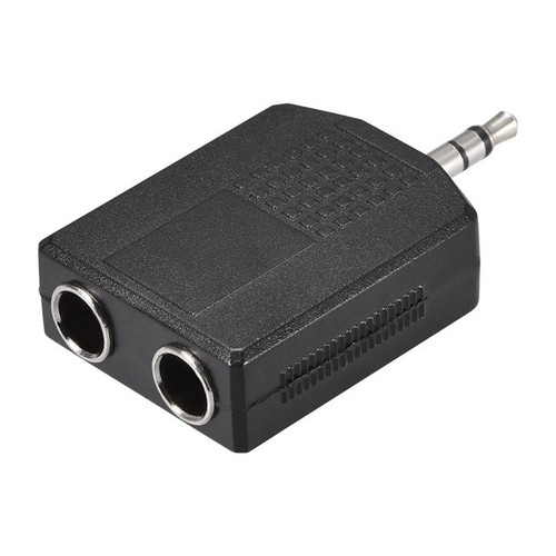 3.5mm Male to Dual 6.35mm Female Splitter Connector Stereo Audio Converter