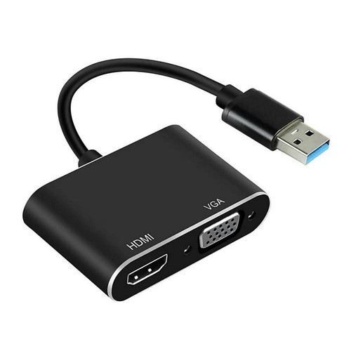 USB 3.0 Male to HDMI VGA Female Adapter Converter USB3.0 External Display Card Audio Video Full HD For Windows MacOS Android