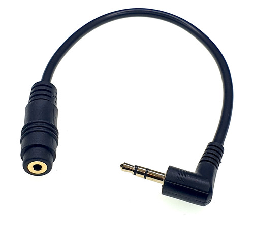 3.5mm Male Angled Plug to 2.5mm Female Adapter Cable Stereo Audio Elbow Connector Cord Suitable For Headset Speaker PC Computer