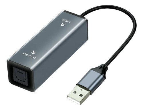 Premium USB Type-A to TOSLINK Optical Fiber Audio Adapter USB to SPDIF Converter