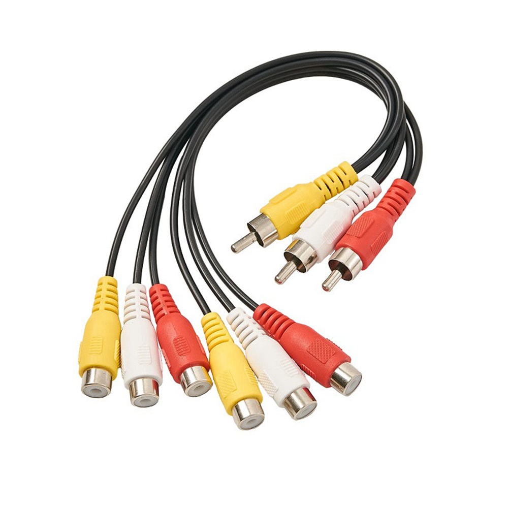 3RCA Male to Dual 3RCA Female Splitter Converter Cable Audio Video AV Adapter…