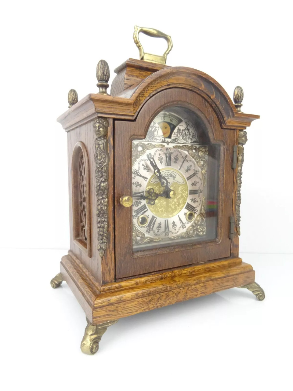 Dutch Wuba Warmink Oakwood Mantel Clock