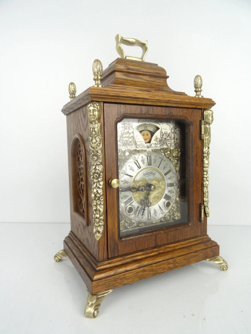 Dutch Wuba Warmink Oakwood Mantel Clock