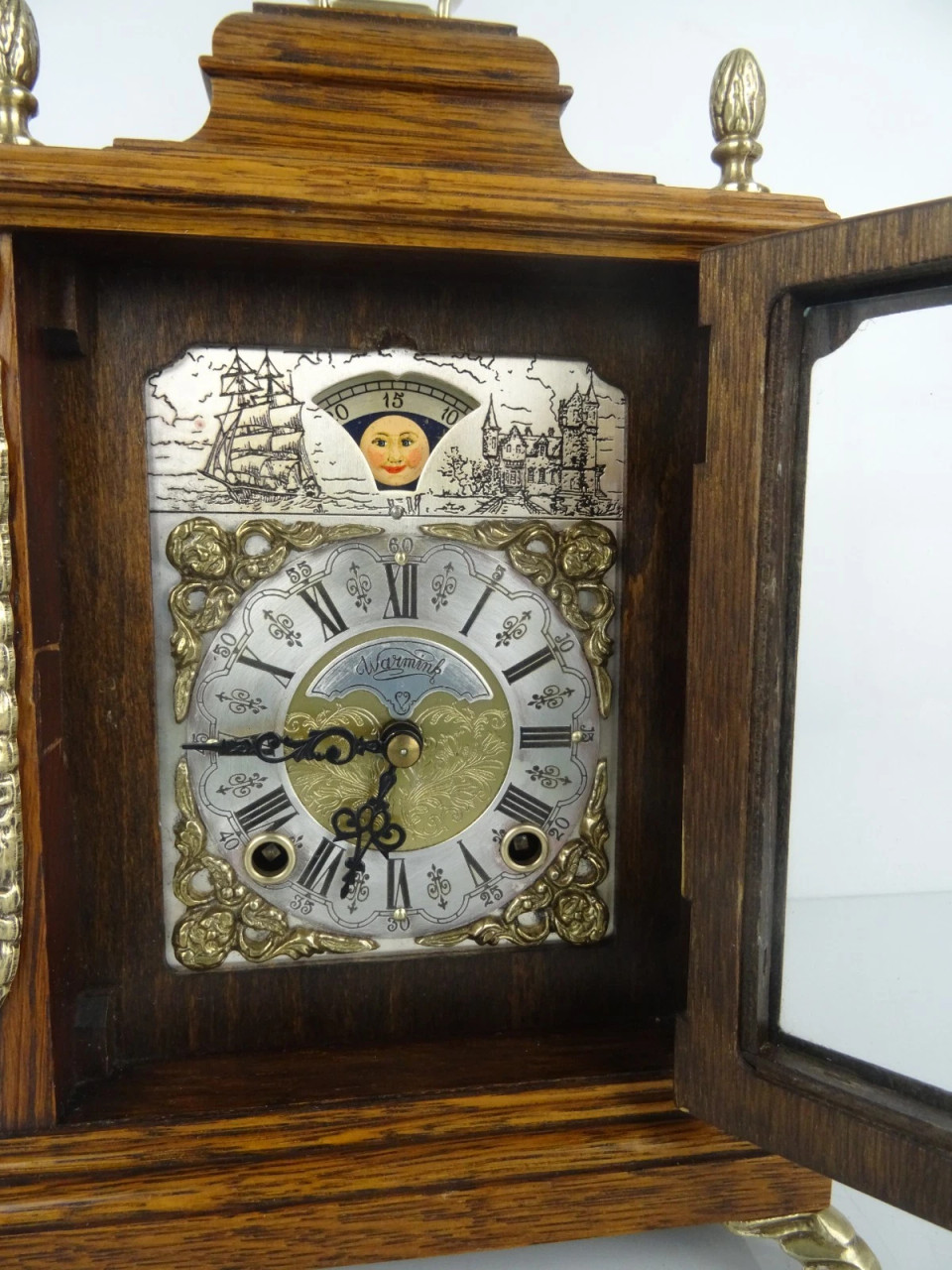 Dutch Wuba Warmink Oakwood Mantel Clock