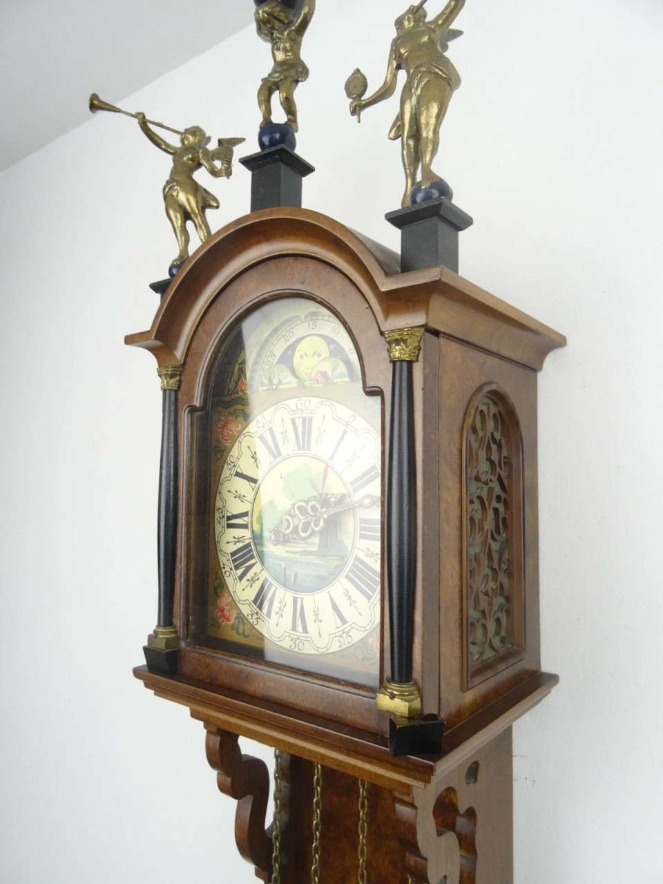 Friesian Frisian Dutch Wall Clock Antique Vintage
