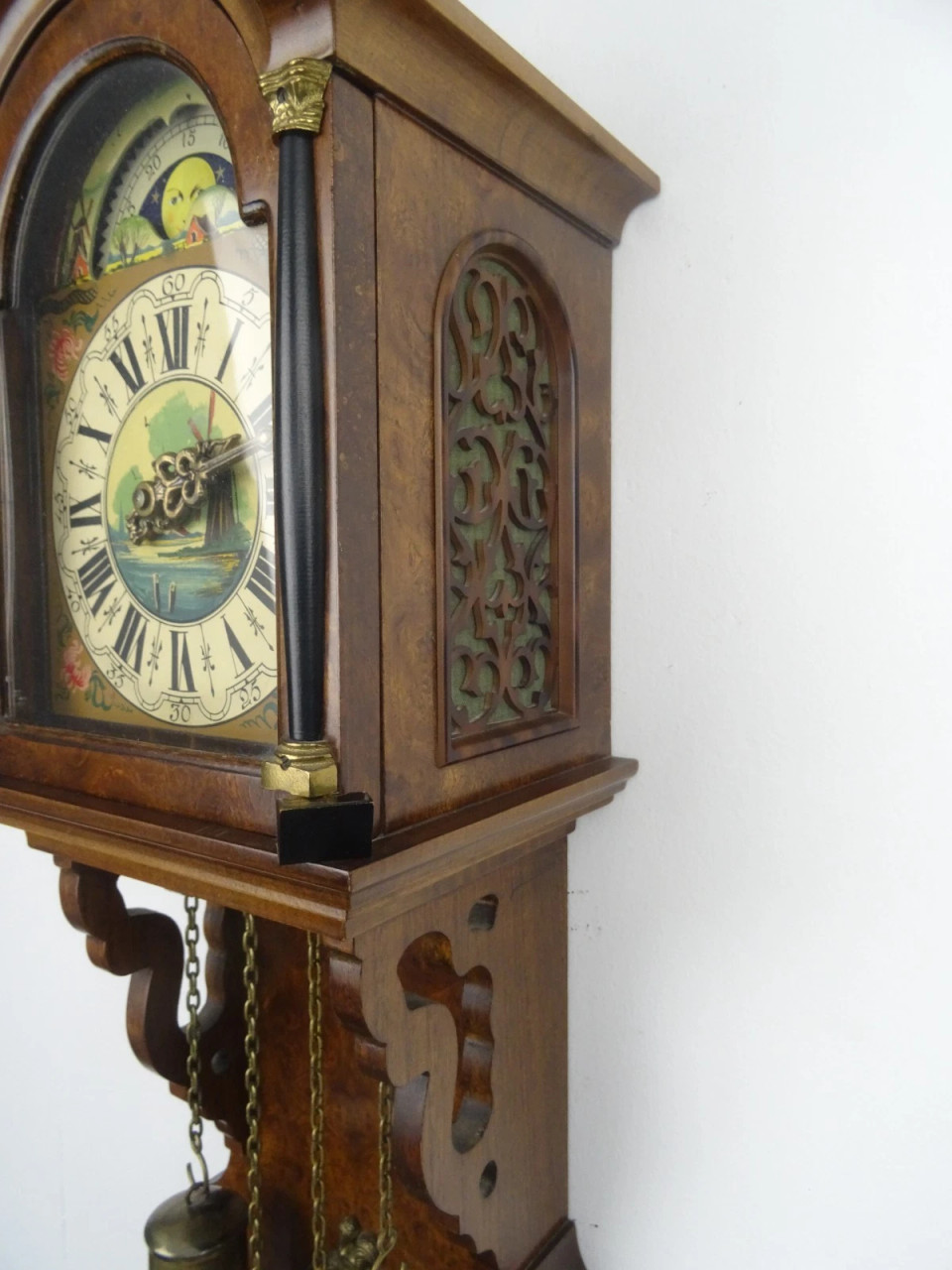 Friesian Frisian Dutch Wall Clock Antique Vintage