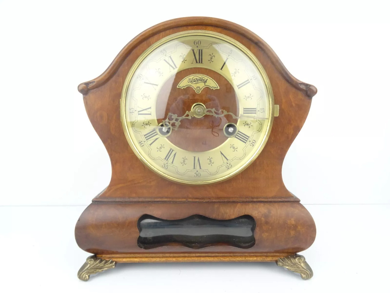 WUBA Warmink VINTAGE 8 day MANTEL DUTCH BEAUTIFUL SHELF CLOCK