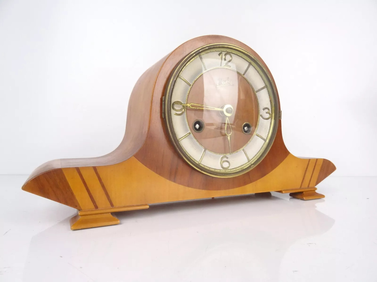 WUBA Warmink Retro Design VINTAGE 8 day MANTEL DUTCH SHELF CLOCK