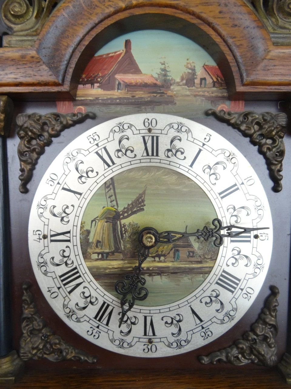 SALLANDER ANTIQUE VINTAGE BEAUTIFUL 8 DAY DUTCH WALL CLOCK - Dutch