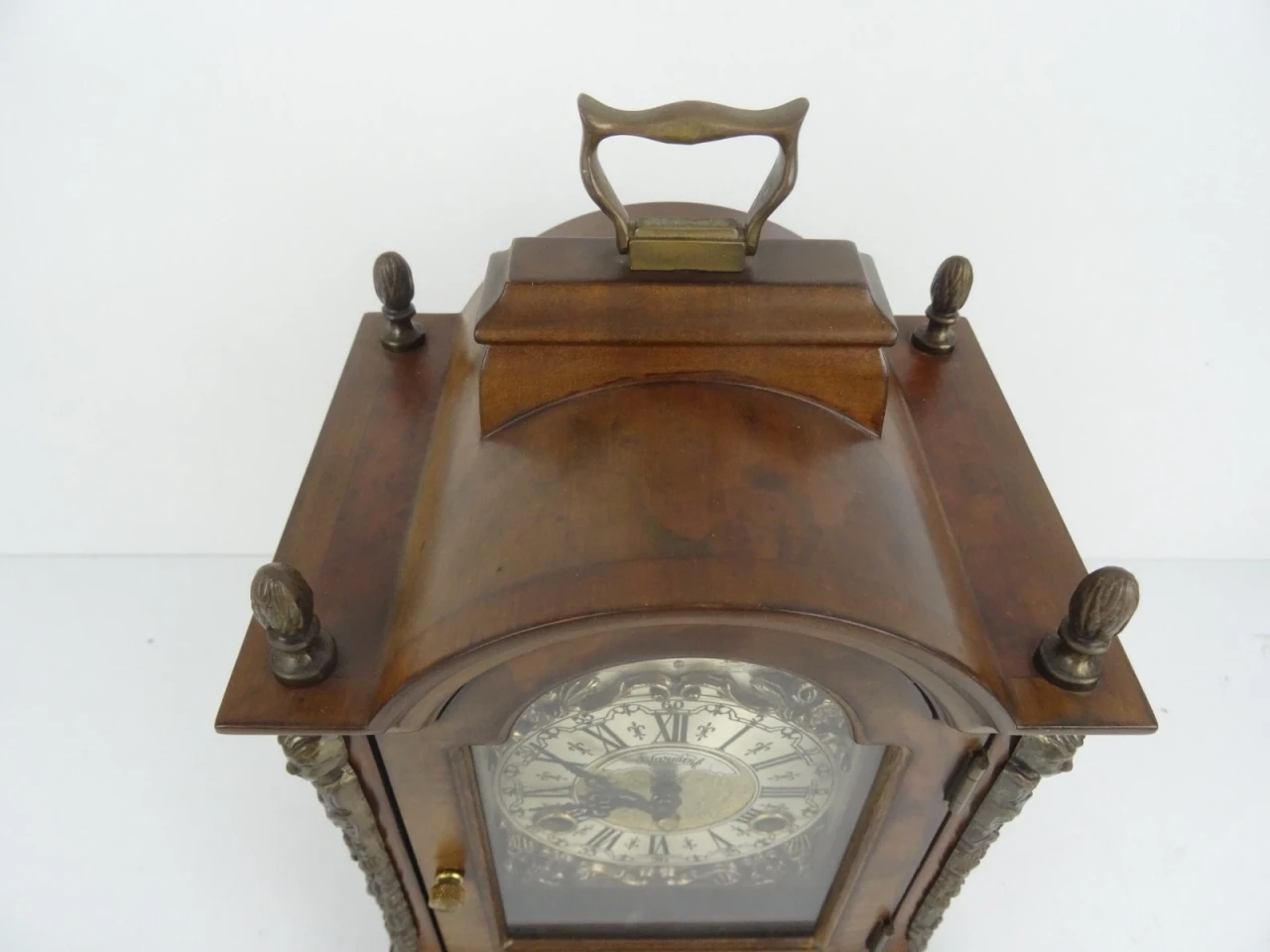 VINTAGE WUBA WARMINK MANTEL DUTCH SHELF CLOCK OAKWOOD - Dutch Clocks