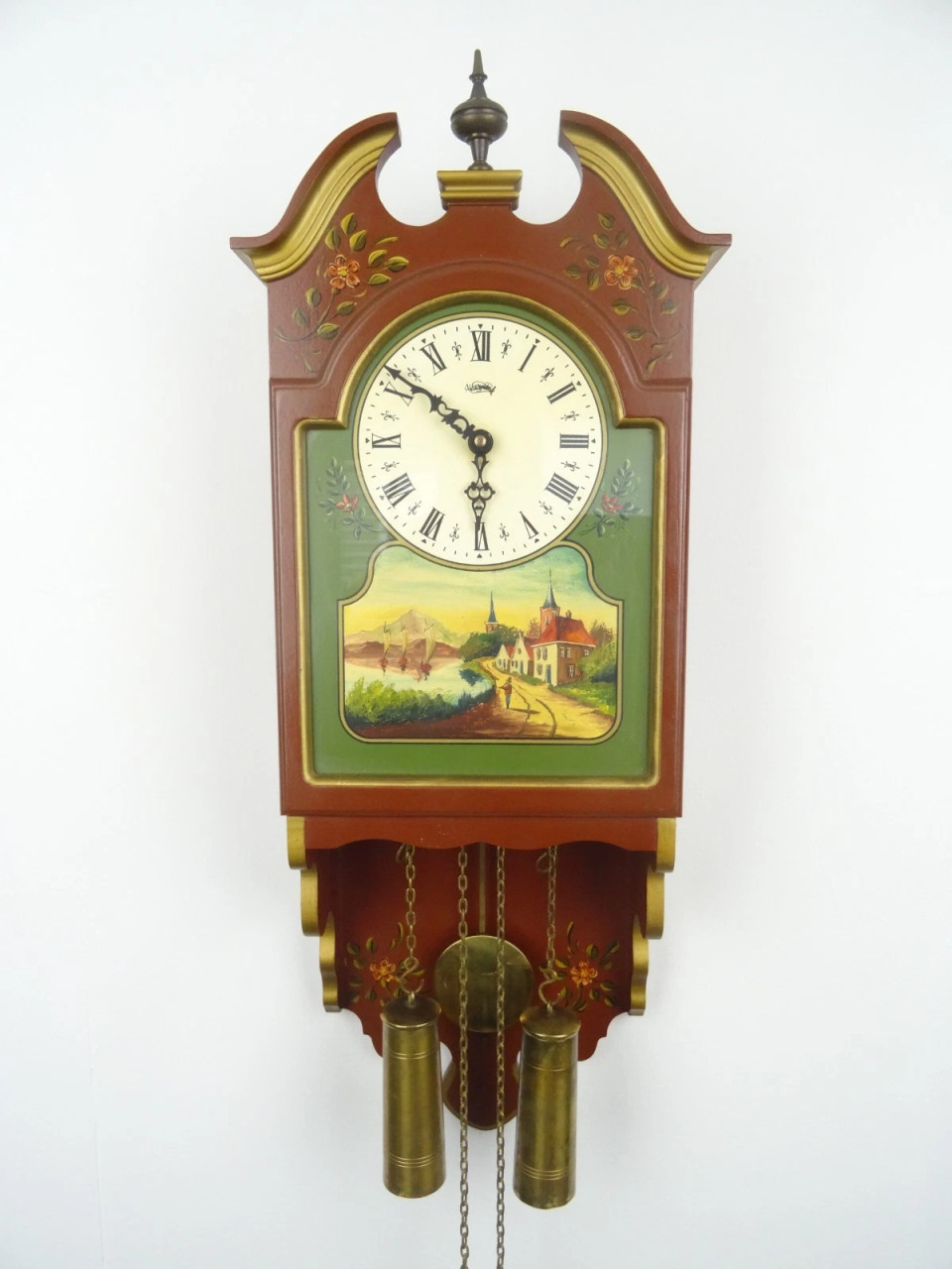 Friesian Frisian Dutch Wall Clock Antique Vintage