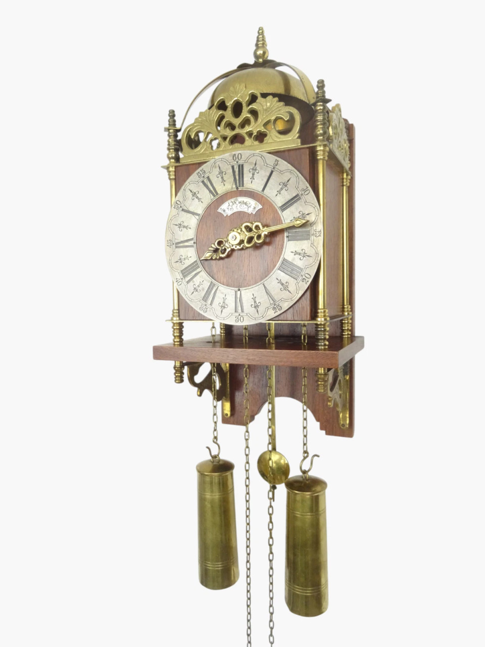 ANTIQUE VINTAGE BEAUTIFUL DUTCH WARMINK LANTERN WALL 8 Day CLOCK