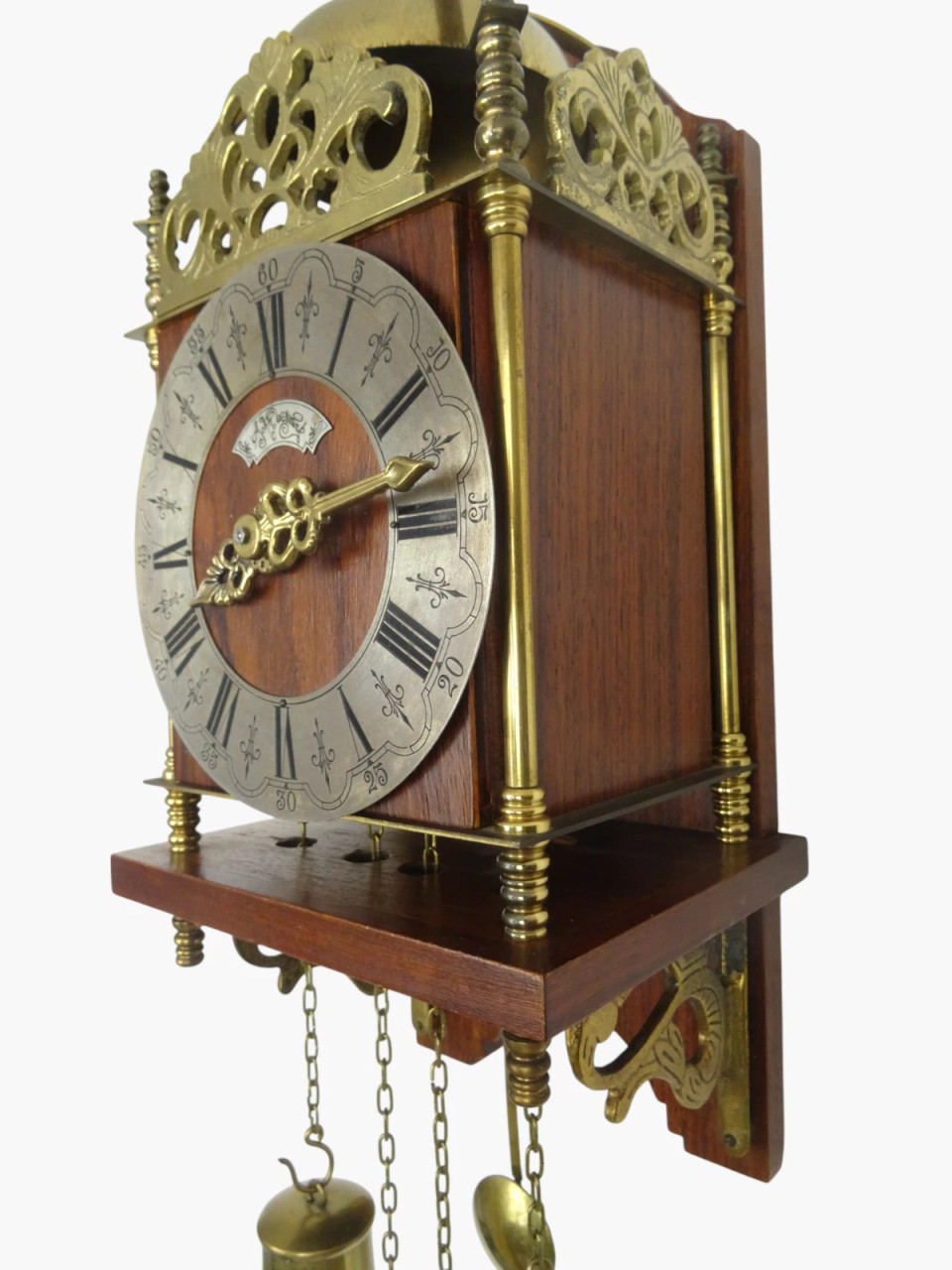 ANTIQUE VINTAGE BEAUTIFUL DUTCH WARMINK LANTERN WALL 8 Day CLOCK