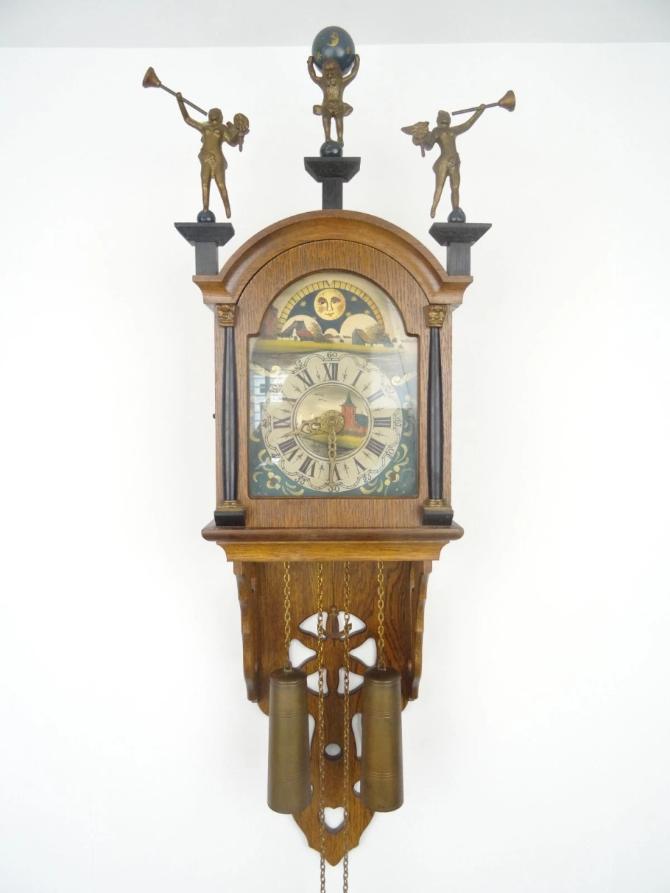 Friesian Frisian Dutch Wall Clock Antique Vintage